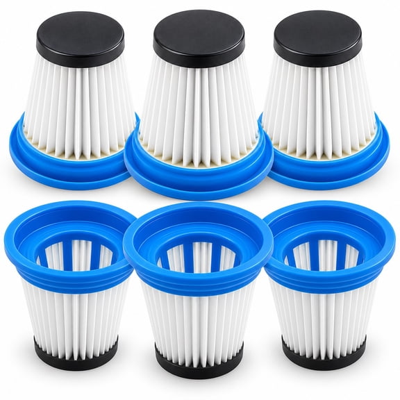 6 Pack 520280 Replacement Vacuum Filter for Kenmore DS1030, DS1020 Cordless Stick Vacuum Lightweight Cleaner, Washable and Reusable HEPA Filters Compatible with Kenmore