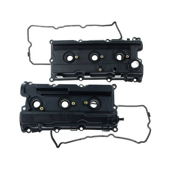 Engine Valve Cover Set 2 - Compatible with 2005 - 2012 Nissan Pathfinder 4.0L V6 2006 2007 2008 2009 2010 2011