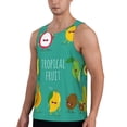 thumbnail image 2 of Picia Tropical Fruit Printed Men’s Performance Tank, Men's Workout Tank Top Moisture-Wicking Tank Top Muscle tee, Breathable Workout Shirt-X-Large, 2 of 7