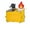 D, variant on Fred Desk Dumpster Pencil Holder with 100+ Flame Note Cards, 3-Compartment Organizer for Office Supplies