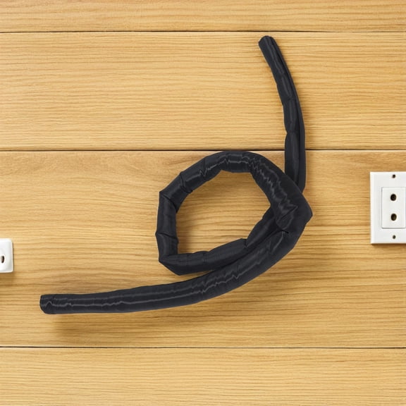 ELAYARD Black Self Wrapping Cable Organizer Sleeve for Office and Home Wire Protection