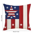 thumbnail image 3 of Boovnll 4th of July Pillow Covers 18x18 Inch Red White Blue Patriotic Pillow Covers for Independence Day Memorial Day Home Sofa Couch Bed Decor, 4th of July Decorations, 3 of 6