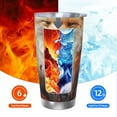 thumbnail image 6 of KLL Romantic Flower Fox Couple Print 40oz Stainless Steel Insulated Car Cup with Spillproof Lid - Keep Your Drink Hot or Cold on the Go-Straw Three-piece Set, 6 of 8