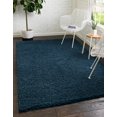 thumbnail image 3 of Unique Loom 3127887 7 x 10 ft. Solid Shag Rectangular Rug, Navy Blue, 3 of 5