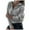 Gray, variant on QIPOPIQ Womens Sweaters Clearance Drop Shoulder Sweater New Long-sleeved V-neck Pure Color Zipper Split Joint Sweater Blouse Knitwear Blue Free Size(L)