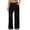 Black, variant on Womens Wide Leg Pants High Waist Drawstring Loose Casual Palazzo Trousers with Side Pockets Loungewear Street Joggers
