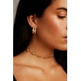 thumbnail image 3 of Bella by Thorne Barbed Wire with CZ Detail Double Chain Adult Necklace,Gold, 3 of 6
