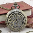 thumbnail image 3 of Up to 65% Off Personalized Pattern Steampunk Vintage Quartz Roman Numerals Pocket Watch Necklace Rings Earring Jewelry on Clearance, 3 of 5