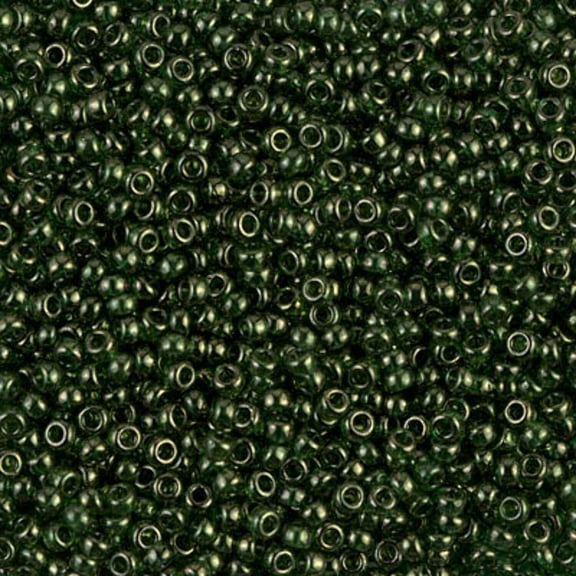 Miyuki Round Seed Beads, 11/0 Size, 24 Gram Tube, #306 Olive Green Gold Luster