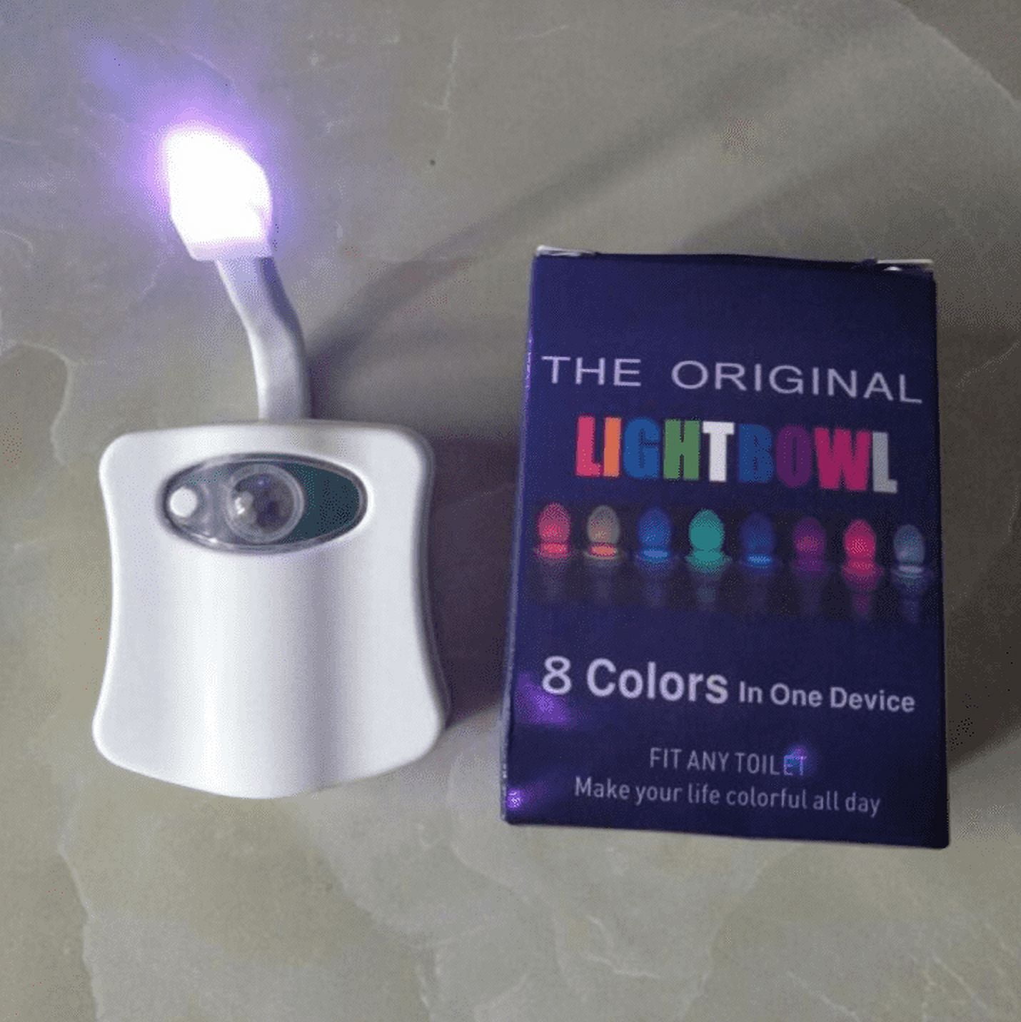 White Toilet Night Light - Motion Sensor Activated Bathroom LED Bowl Toilet  Light, Fun 32 Colors Changing Bathroom Nightlight, Toilet Bowl Illuminate  Night Light