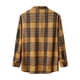 thumbnail image 3 of Camisas Para Hombre XXL Camisa informal de otoño con estampado a cuadros para hombre, blusa informal de manga larga con cuello vuelto (Yellow, L), 3 of 7