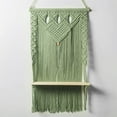 thumbnail image 2 of FineArt Macrame Wall Hanging Shelf Cotton Rope Bohemian Style Decor Handmade Boho Shelf with 1 Shelves for Plants and Decor Tapestry Tassel Wall Floating Hanger for Home Decor, 2 of 4