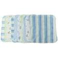 thumbnail image 2 of Spasilk Washcloth Wipes Set for Newborns and Infants, Terry Bathtime Essentials, Pack of 10, Blue Stripes, 2 of 6