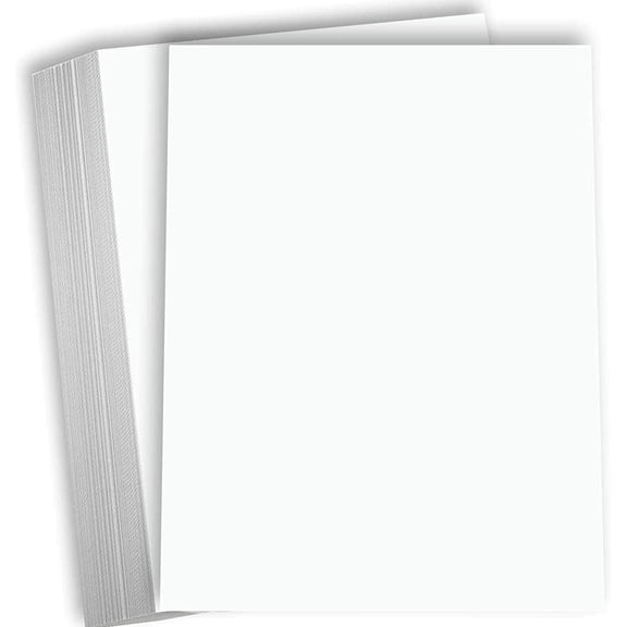 Hamilco White Cardstock Thick Paper  8 1/2 x 11" Blank Heavy Weight 80 lb Cover Card Stock - for Brochure Award and Stationery Printing - 100 Pack Bright