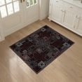 thumbnail image 3 of ODIKA 3'x5' Washable Throw Rug Stain Resistant, Low Profile, Non-Slip Mens Web Men Abstract Maze Motifs Graphic Panel Border Webs Wevs for Entryway, Kitchen, Mudroom, 3 of 7