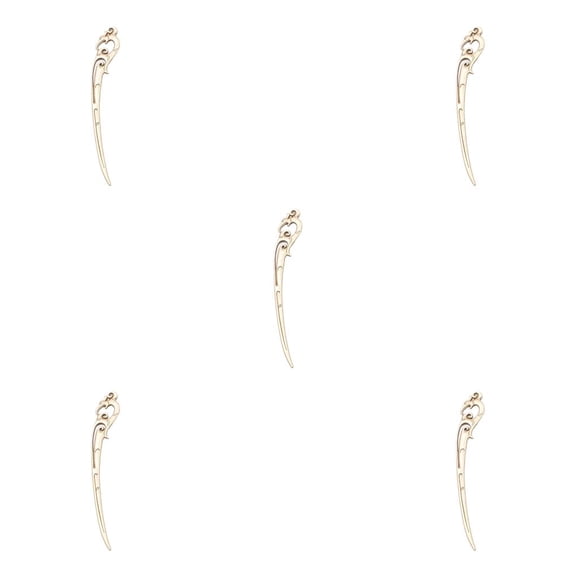 Qarigey Libro Clip colgante líneas de arte etiqueta signos páginas fabricantes Simple palo de pelo para niños adultos mujeres bronce antiguo Bronce antiguo 5piezas