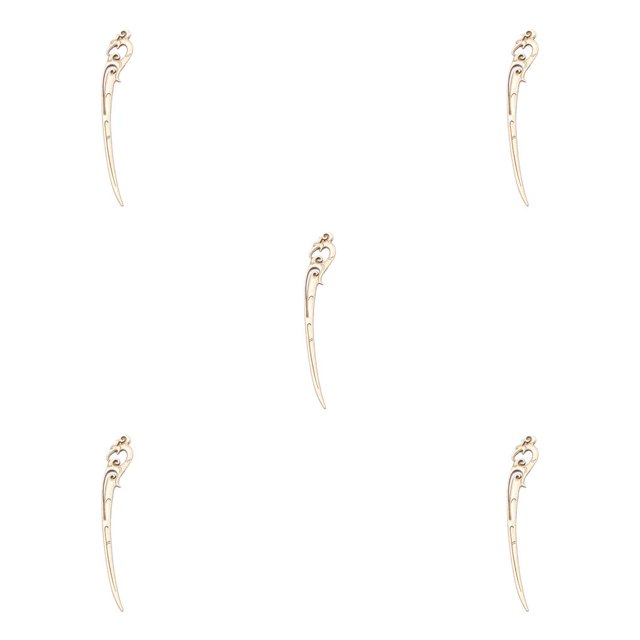 Qarigey Libro Clip colgante líneas de arte etiqueta signos páginas fabricantes Simple palo de pelo para niños adultos mujeres bronce antiguo Bronce antiguo 5piezas