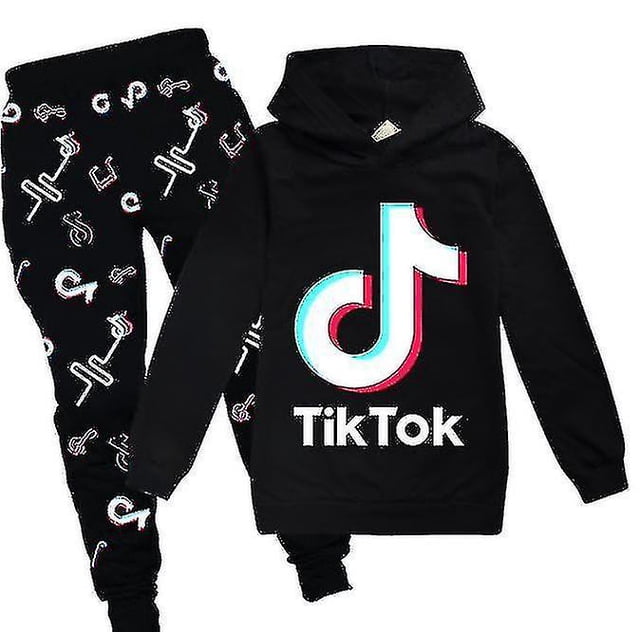 Tiktok Moda Niños Sudadera + Pantalones-1