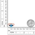 thumbnail image 6 of Gem Stone King 18K Rose Gold Plated Silver Swiss Blue Topaz and Blue Sapphire Engagement Ring for Women | 2.95 Cttw | Oval Checkerboard 9X7MM | Gemstone November Birthstone | Size 9, 6 of 6