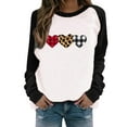 thumbnail image 2 of Viikei Womens Blouse Clearance under $10,Tops for Women Plus Size,Valentine's DayShirts for Women Crewneck Graphic Sweatshirts Heart Pullover Casual Long Sleeve Gift Tops Blouse Black S, 2 of 7