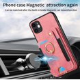thumbnail image 4 of Phone Case for iPhone 11 6.1 Wallet Cover with Screen Protector and Wrist Strap Lanyard RFID Credit Card Holder Ring Stand Cell Accessories iphone11case iPhone11 i Phone11 11s XI 11R Women Men Pink, 4 of 13