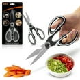 thumbnail image 6 of SpartaSake Premium Stainless Steel Kitchen Shears Sleeve Heavy Duty Food Scissors (Black/White), 6 of 8