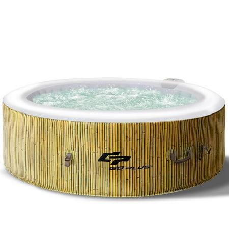 jets portable inflatable tub heated bubble massage spa person outdoor walmart