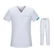 thumbnail image 2 of Conjunto de ropa quirúrgica para hombres y mujeres, ropa de trabajo de esteticista, camiseta y pantalones quirúrgicos de manga corta lavables a máquin, 2 of 8