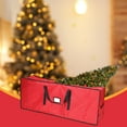 thumbnail image 7 of Mecorevxz 4 ft Christmas Tree Storage Bag, Heavy Duty 600D Oxford Fabric with Reinforced Handles and Dual Zippers Wide Opening, Extra Large Storage Container for Trees and Decorations (Red), 7 of 7