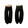 thumbnail image 2 of LMLYSoH Women's Plus Size Casual Pants Fashionable Solid Color Waist Tie Loose Fit Wide Leg Pants, 2 of 9
