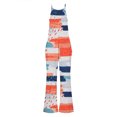 thumbnail image 5 of Gibobby Monos Holgados Mono largo de estilo playero suelto con estampado hueco lateral y tirantes informales para mujer(Anaranjado， L), 5 of 5