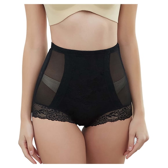 Lovskoo Plus Size Slip Shorts for Women Under Dress Shapewear Tummy Control Butt Lifter High Waist Seamless Waist Trainer Stomach Body Shaper Thigh Slimming Girdles Black