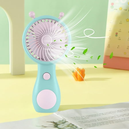 

Summercome Mini Portable Fan for Kids Cute Snail Shape Powerful Handheld Fan Rechargeable Personal Small Hand Fan Desktop Fan for Boys Girls USB Cute Snail Design Sky Blue