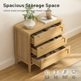 thumbnail image 5 of EYYTHUNG Modern Chest of Drawers Cabinet Wood with Golden Handles Set of 2, Natural Oak, 5 of 8