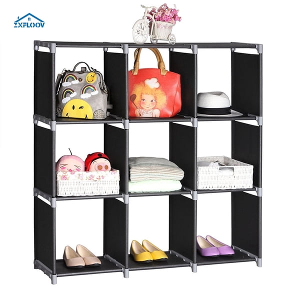 Versatile 3-Tier 9-Compartment Metal Storage Rack – Durable Utility Shelving Unit for Kitchen, Bathroom, and Garage Organization