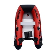 BRIS BSR270 3-Person 8.8Ft Black Inflatable Raft, Boat, Oars, Pump, Bag, Repair Kit