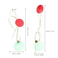 thumbnail image 2 of FRCOLOR 1 Pair Retro Earrings Statement Earrings Red Color Festive Occasions, 2 of 8