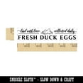 thumbnail image 2 of Fresh Duck Eggs Laid with Love Collected Daily Rectangle Rubber Stamp Stamping Scrapbooking Crafting - Small 2.50in, 2 of 7