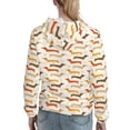 thumbnail image 7 of Lsque Dachshund Pattern Casual Women's Hoodie,Hooded Sweatshirt with Kangaroo Pocket,Pullover Hoodie with Eye-catching Drawstrings-Small, 7 of 7