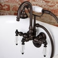 thumbnail image 3 of Wall-Mount Clawfoot Tub Faucet, Brushed Nickel, Tub Wall Mount AE7T8WLL, 3 of 4