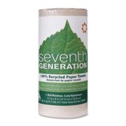 Seventh Generation 100% Recycled Paper Towel Rolls - 2 Ply - 120 Sheets/Roll - 120 / Roll - 11" x 9" - Brown - Paper