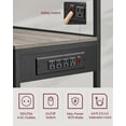 thumbnail image 2 of VASAGLE Bakers Rack with Power Outlet, 35.4 Inches Microwave Stand, Coffee Bar, 4 AC Outlets, with Adjustable Shelves, 8 S-Hooks, Basket, Spice Racks, Heather Greige and Ink Black, 2 of 8