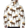 thumbnail image 5 of Hoodies for Men - cute moose horns elk cartoon Long Sleeve Comfrt Men'S Fashion Hoodies & Sweatshirts, Sweatshirts for Men Hoodies Pullover Clothing Clothes with Pouch, 5 of 7