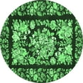 thumbnail image 1 of Ahgly Company Indoor Round Medallion Emerald Green French Area Rugs, 7' Round, 1 of 4