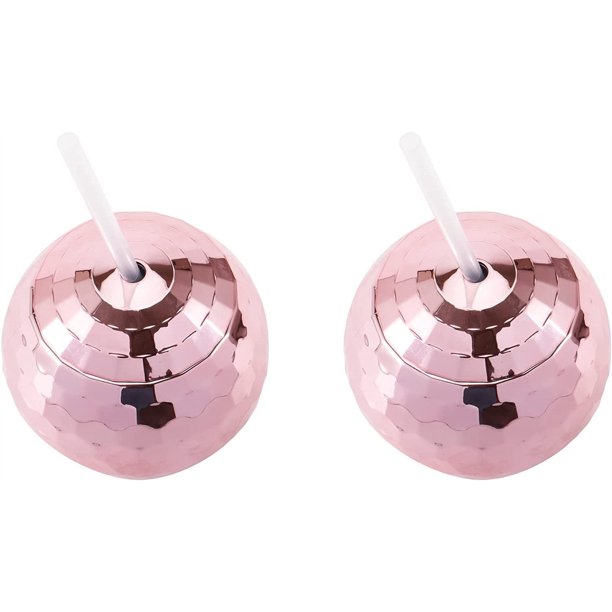 Casewin Disco Ball Cups, Tumbler Disco Flash Ball, 2 PCS Cocktail Cup