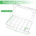 thumbnail image 3 of Large 24 Grids Plastic Organizer Box Adjustable Dividers,Clear Storage Box for Jewelry, Art DIY Crafts, Washi Tapes, Beads and Small Parts, 3 of 7