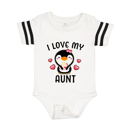 

Inktastic I Love My Aunt with Cute Penguin and Hearts Gift Baby Girl Bodysuit