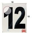 thumbnail image 3 of Large Number 12 Sign -Metal Sign - Parking LOT Number Sign (White,Aluminium,10X12)-EL ESTACIONAMIENTO LINE (ref-2201), 3 of 5