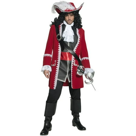 Mens High Seas Pirate Captain Hook Scalawag Buccaneer