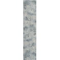 thumbnail image 3 of Nourison Somerset Nature Silver/Blue 2'3" x 10' Area Rug, (2x10), 3 of 6